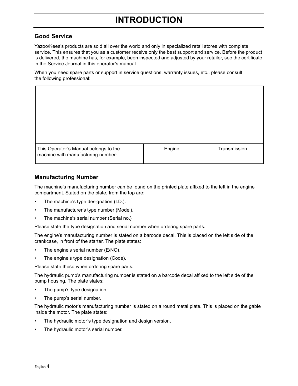 Symbols and decals, Introduction | Yazoo/Kees ZVKH61273  EN User Manual | Page 6 / 84