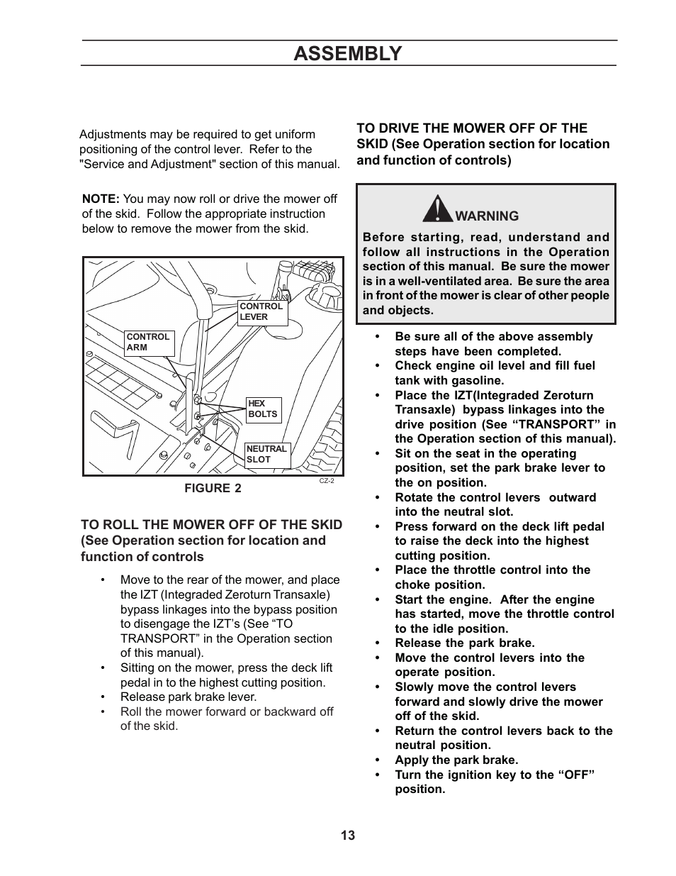Assembly | Yazoo/Kees ZCBI48181 User Manual | Page 13 / 40