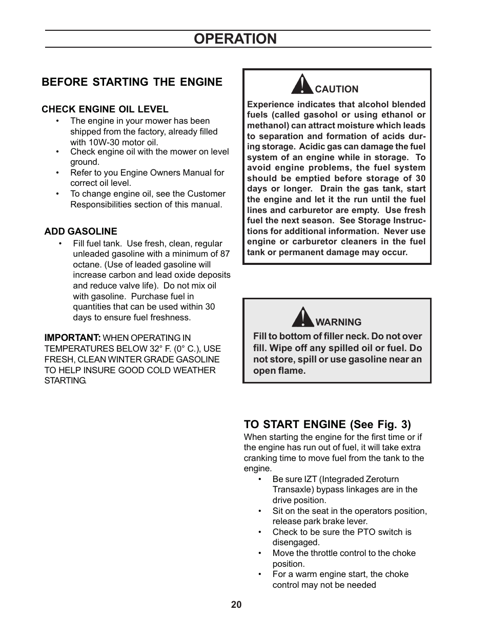 Operation | Yazoo/Kees ZCBI48181 User Manual | Page 20 / 40