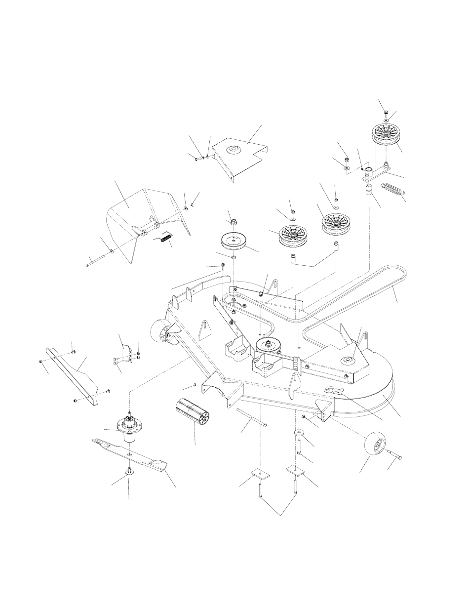 52” deck assembly | Yazoo/Kees 968999506 User Manual | Page 26 / 36