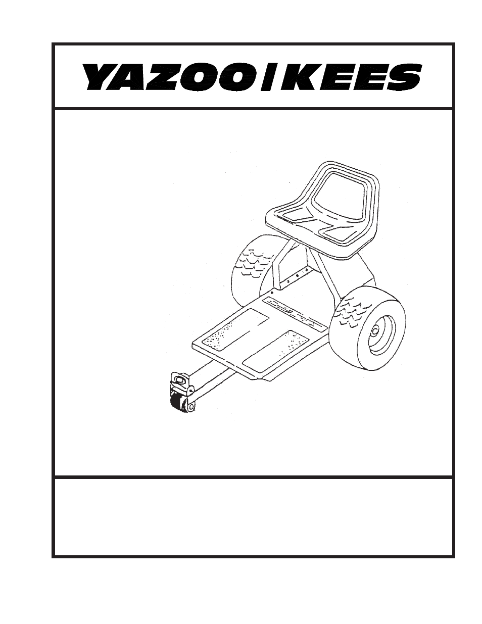 Yazoo/Kees Riding Sulky 100227 User Manual | 6 pages