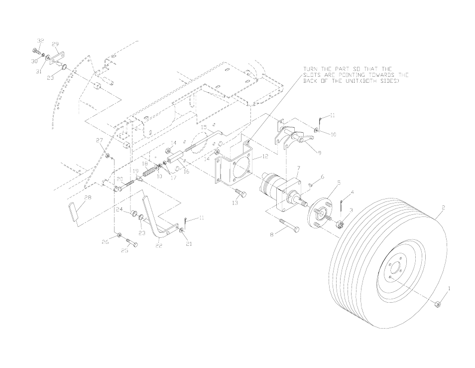Park brake assembly | Yazoo/Kees ZKWQL48190 User Manual | Page 14 / 24