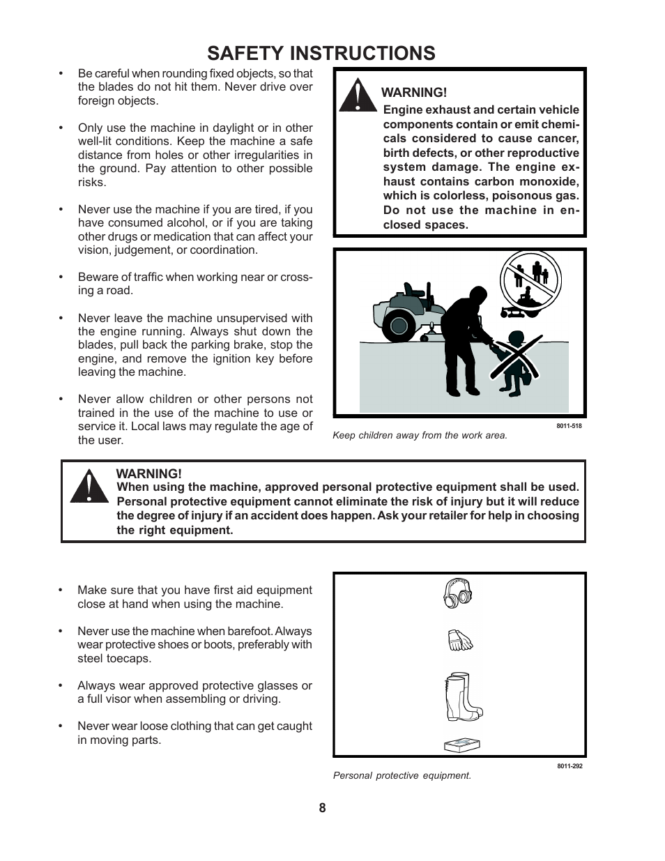 Safety instructions | Yazoo/Kees ZMB142180 User Manual | Page 8 / 30