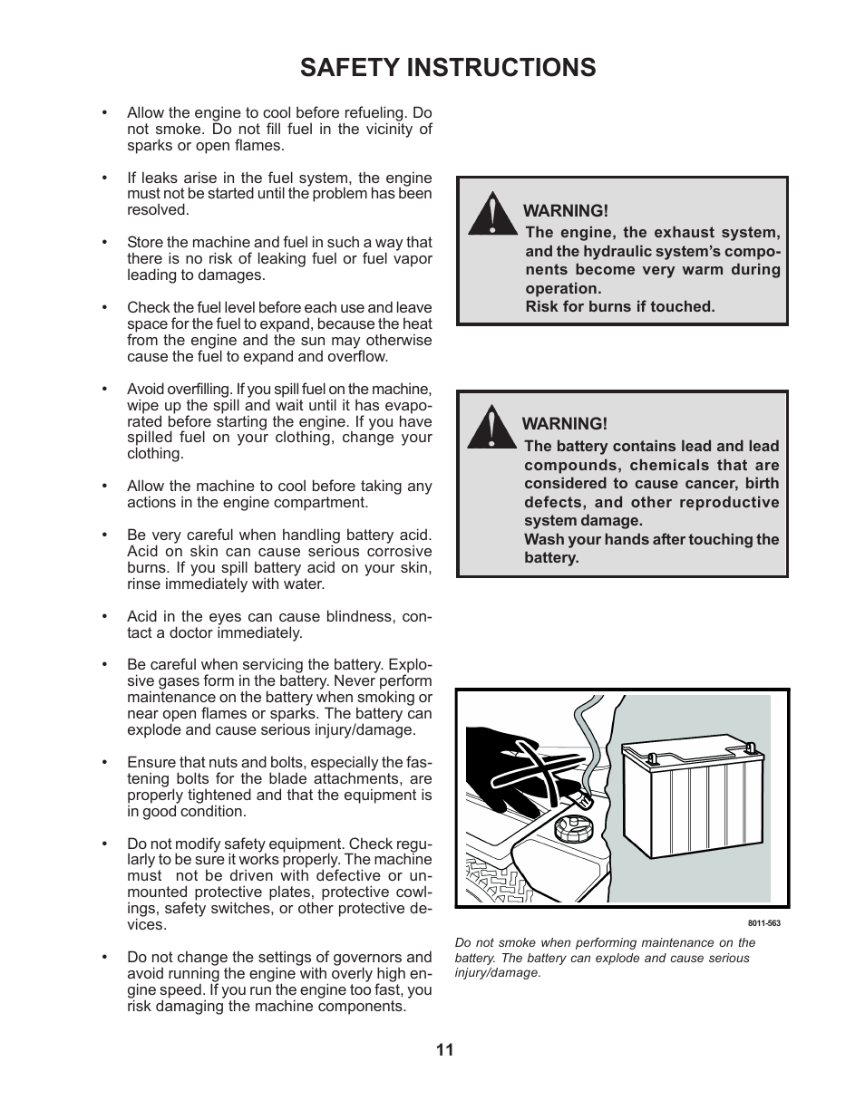 Safety instructions | Yazoo/Kees ZMBI48181 User Manual | Page 11 / 30