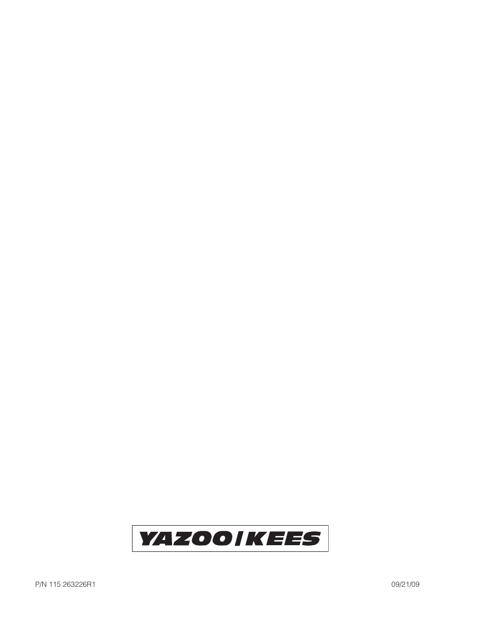 Yazoo/Kees ZPKW5426 User Manual | Page 72 / 72