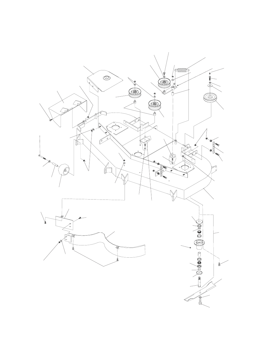 52” deck assembly | Yazoo/Kees ZMKW4817 User Manual | Page 21 / 46