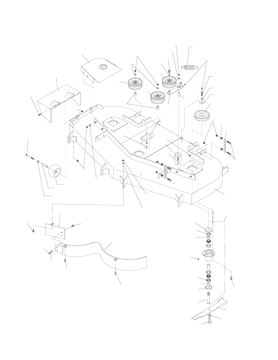 61” deck assembly | Yazoo/Kees ZMKW4817 User Manual | Page 22 / 46