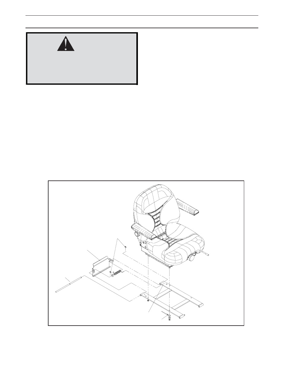 Setup and adjustments, Setup and adjustments setup, Seat assembly | Yazoo/Kees ZHDD61271 User Manual | Page 14 / 66