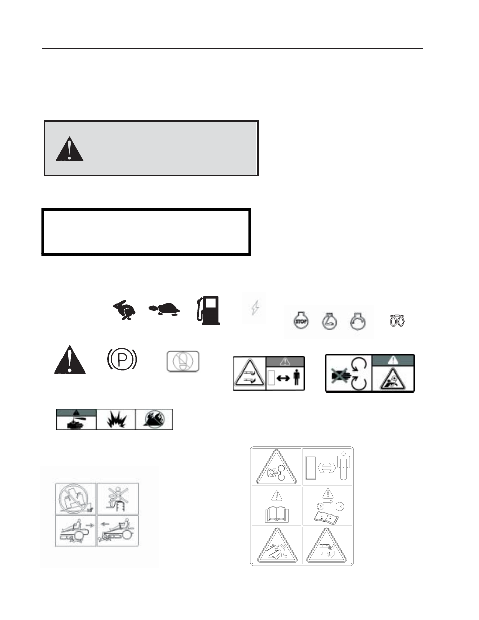 Symbols and decals | Yazoo/Kees ZHDD61271 User Manual | Page 6 / 66