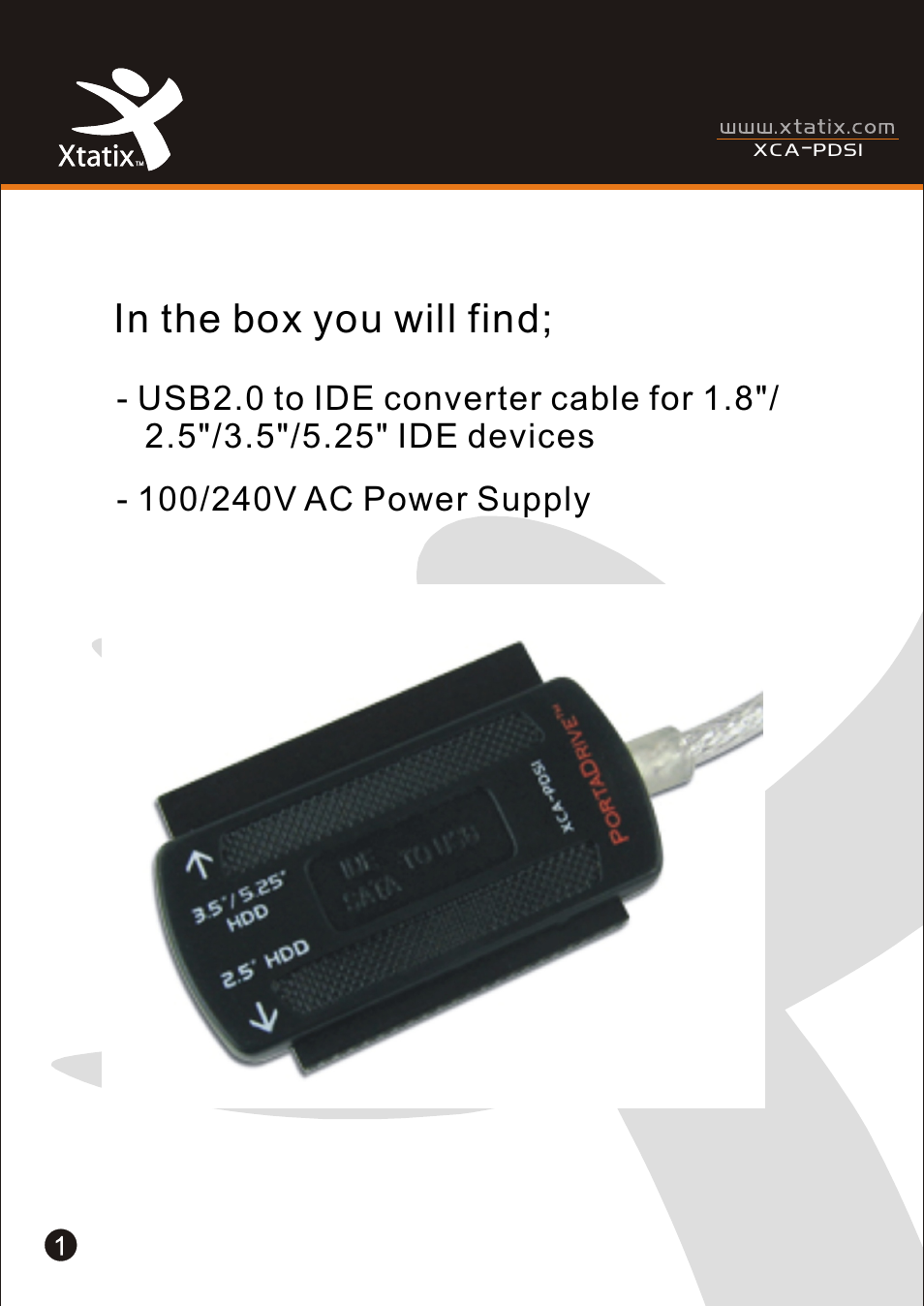Т³гж 2 | Xtatix XCA-PDSI User Manual | Page 2 / 12