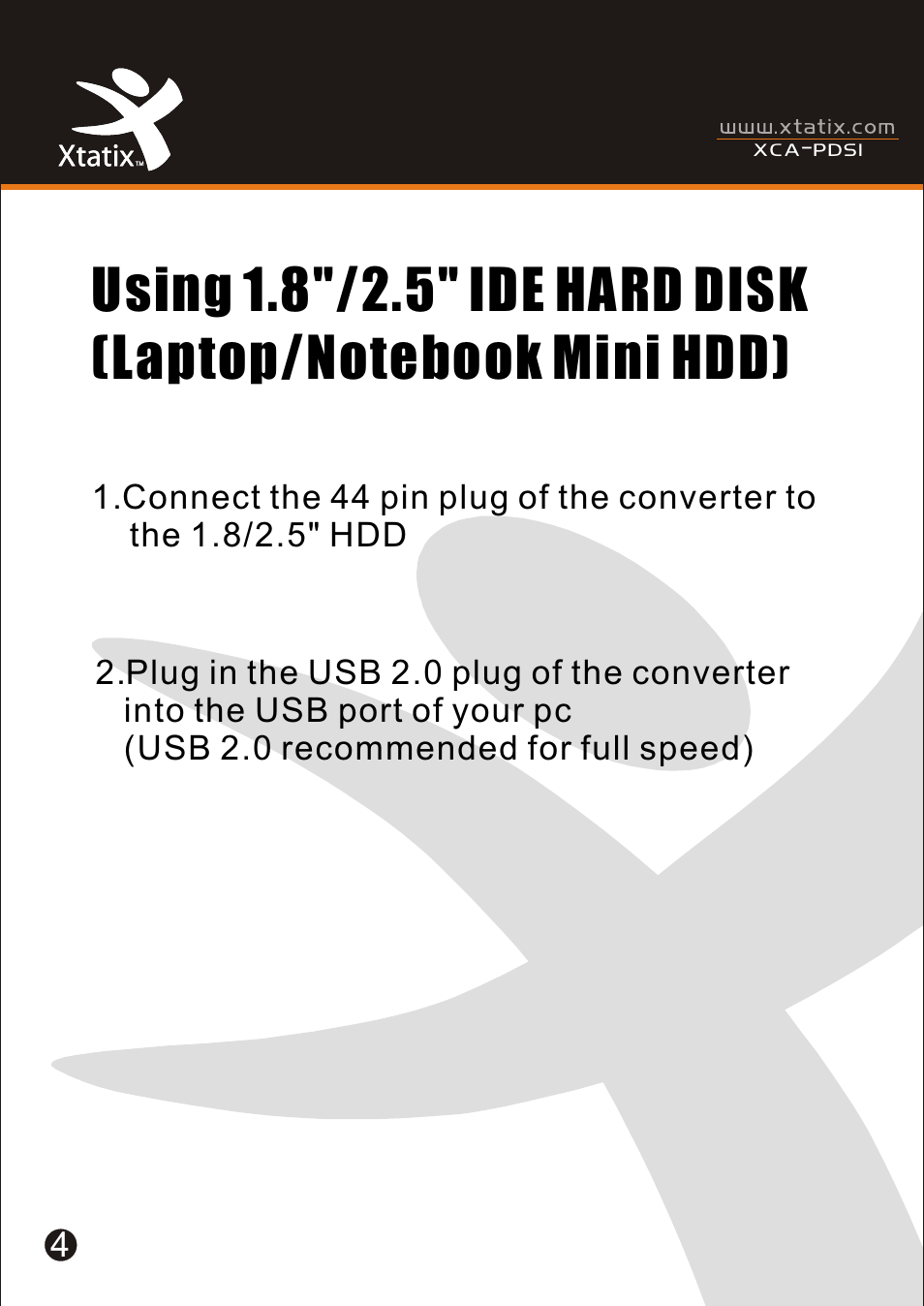 Т³гж 5 | Xtatix XCA-PDSI User Manual | Page 5 / 12