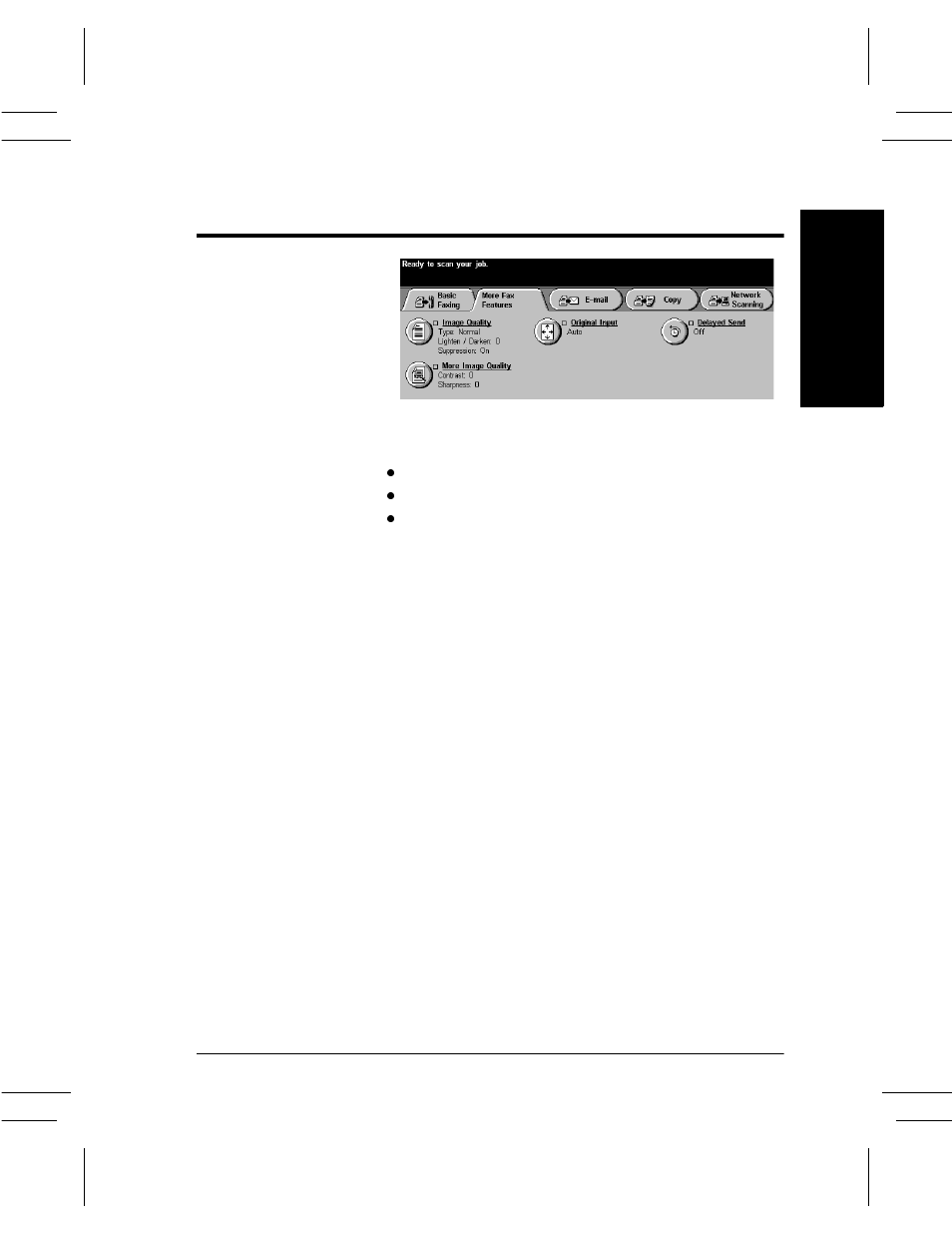 More fax features screen, More fax features screen -15 | Xerox DC User Manual | Page 105 / 352
