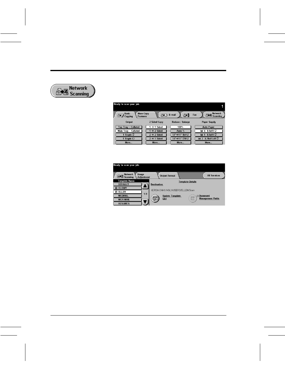 How to scan a document, How to scan a document -6 | Xerox DC User Manual | Page 114 / 352