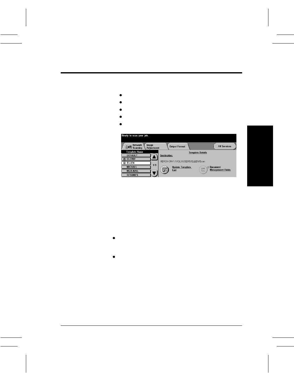 Network scanning tab, Network scanning tab -7 | Xerox DC User Manual | Page 115 / 352