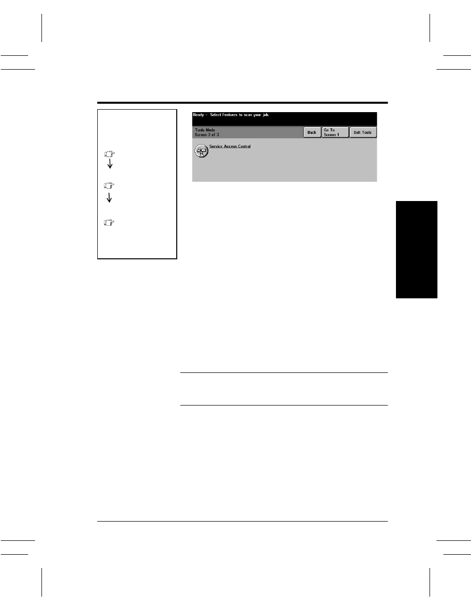Service access control, Service access control -23 | Xerox DC User Manual | Page 131 / 352