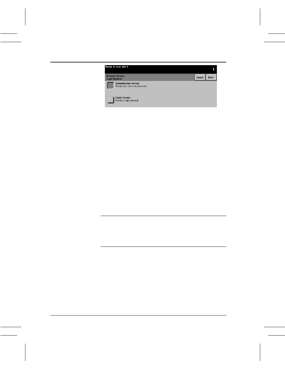 Network authentication access, Network authentication access -24, How to enter login name and password -24 | Xerox DC User Manual | Page 132 / 352