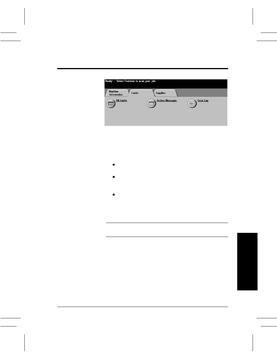 The faults tab, The faults tab -7, M achine sta tus the faults tab | Xerox DC User Manual | Page 161 / 352