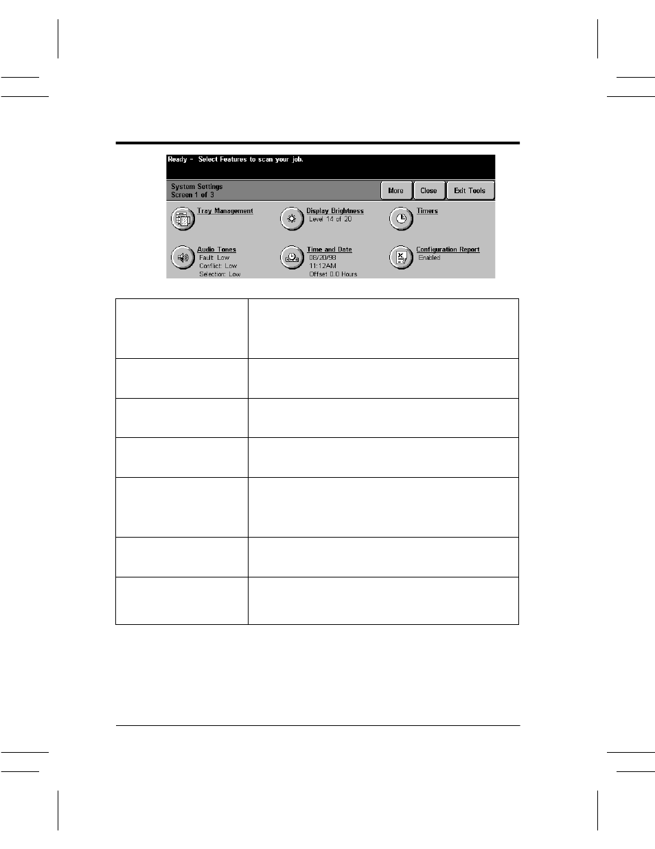 System settings screen 1, System settings screen 1 -8 | Xerox DC User Manual | Page 170 / 352