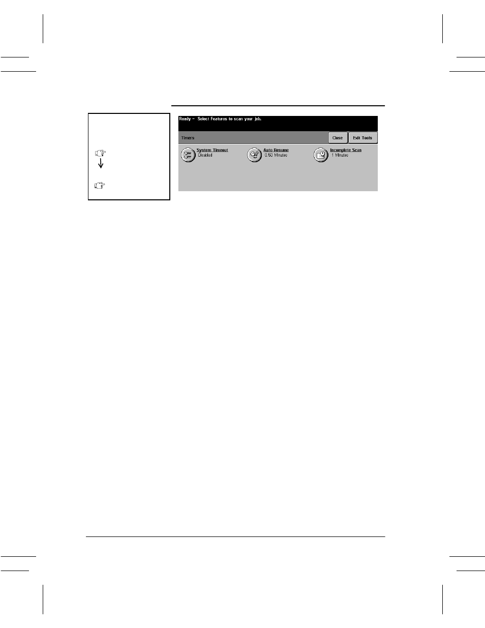 Timers | Xerox DC User Manual | Page 184 / 352