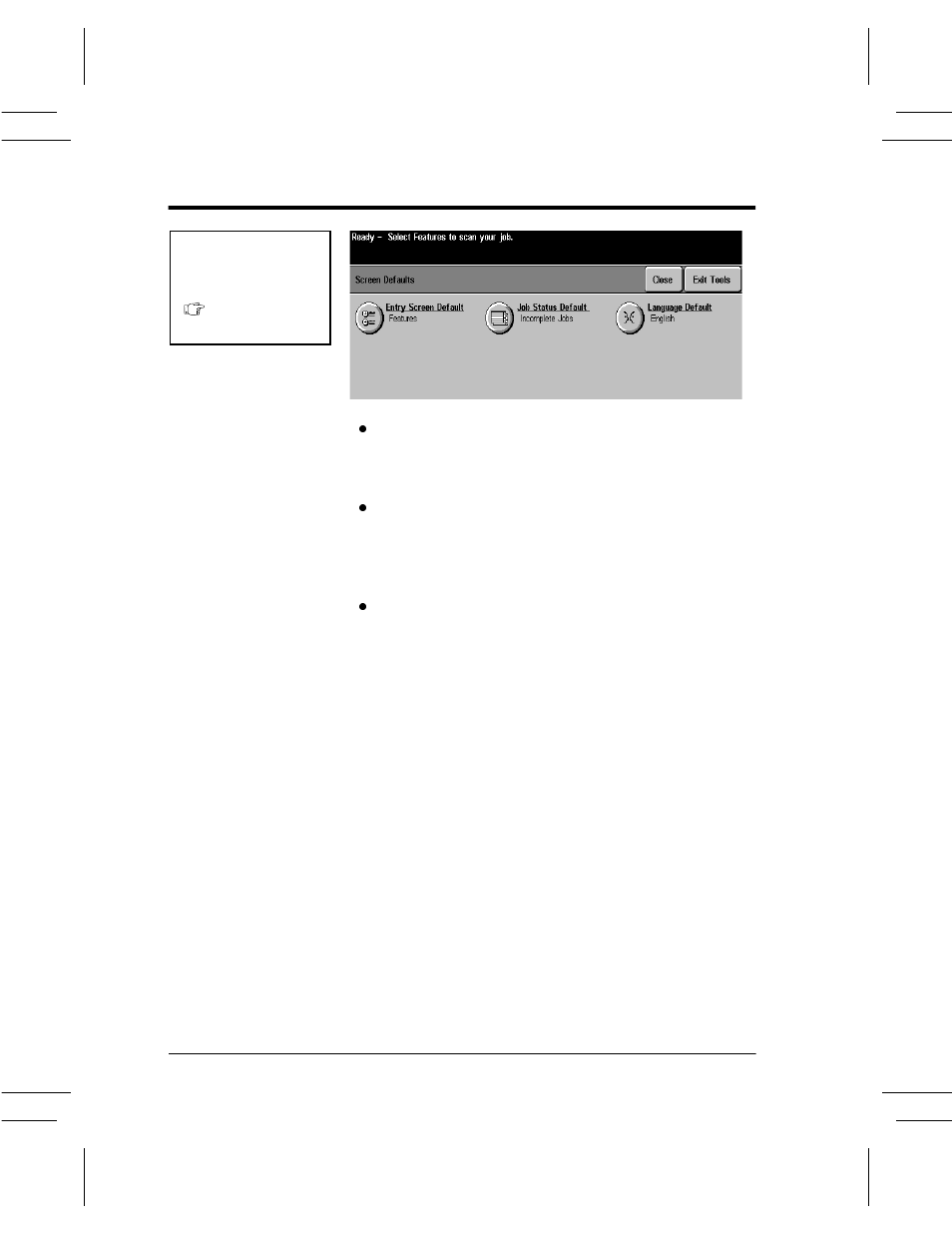 Screen defaults, Screen defaults -38, How to get here | Xerox DC User Manual | Page 200 / 352