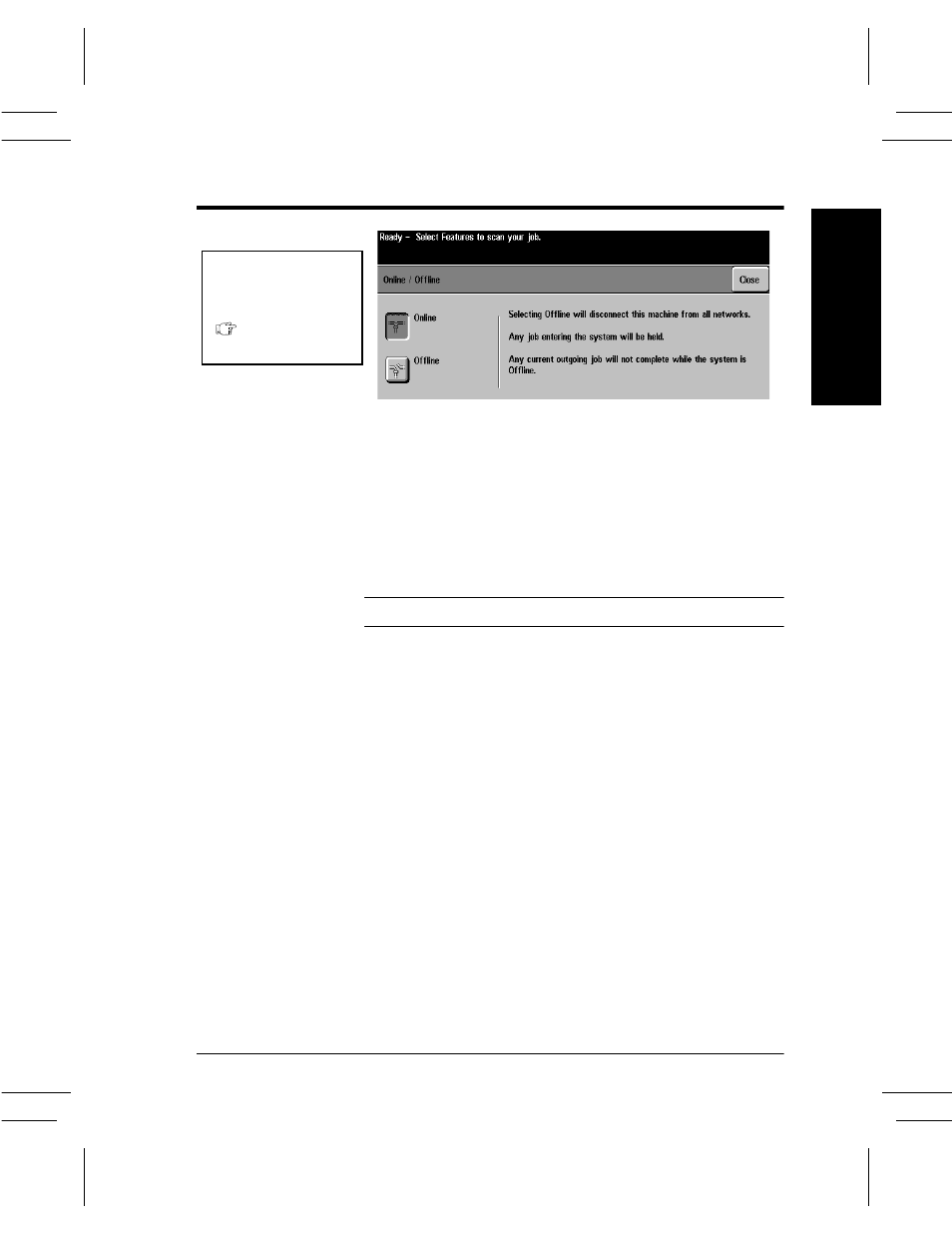 Online/offline, Online/offline -39, 10 . too ls online/offline | Xerox DC User Manual | Page 201 / 352