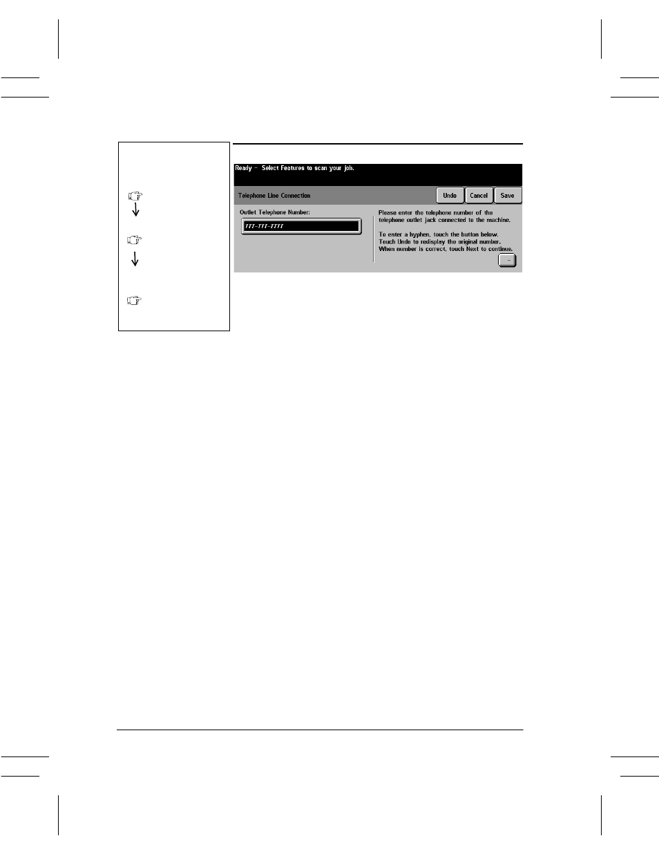 Entering the outlet telephone number, Entering the outlet telephone number -48 | Xerox DC User Manual | Page 210 / 352