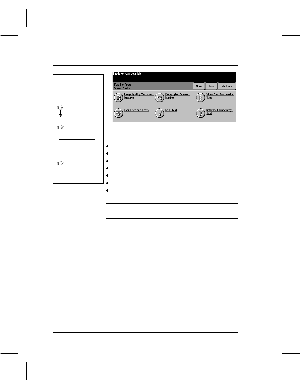 Machine tests, Machine tests -52, How to get here | Xerox DC User Manual | Page 214 / 352