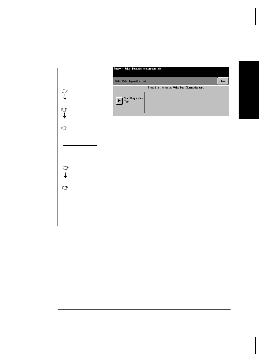 Video path diagnostics test, Video path diagnostics test -57, 10 . too ls video path diagnostics test | Xerox DC User Manual | Page 219 / 352