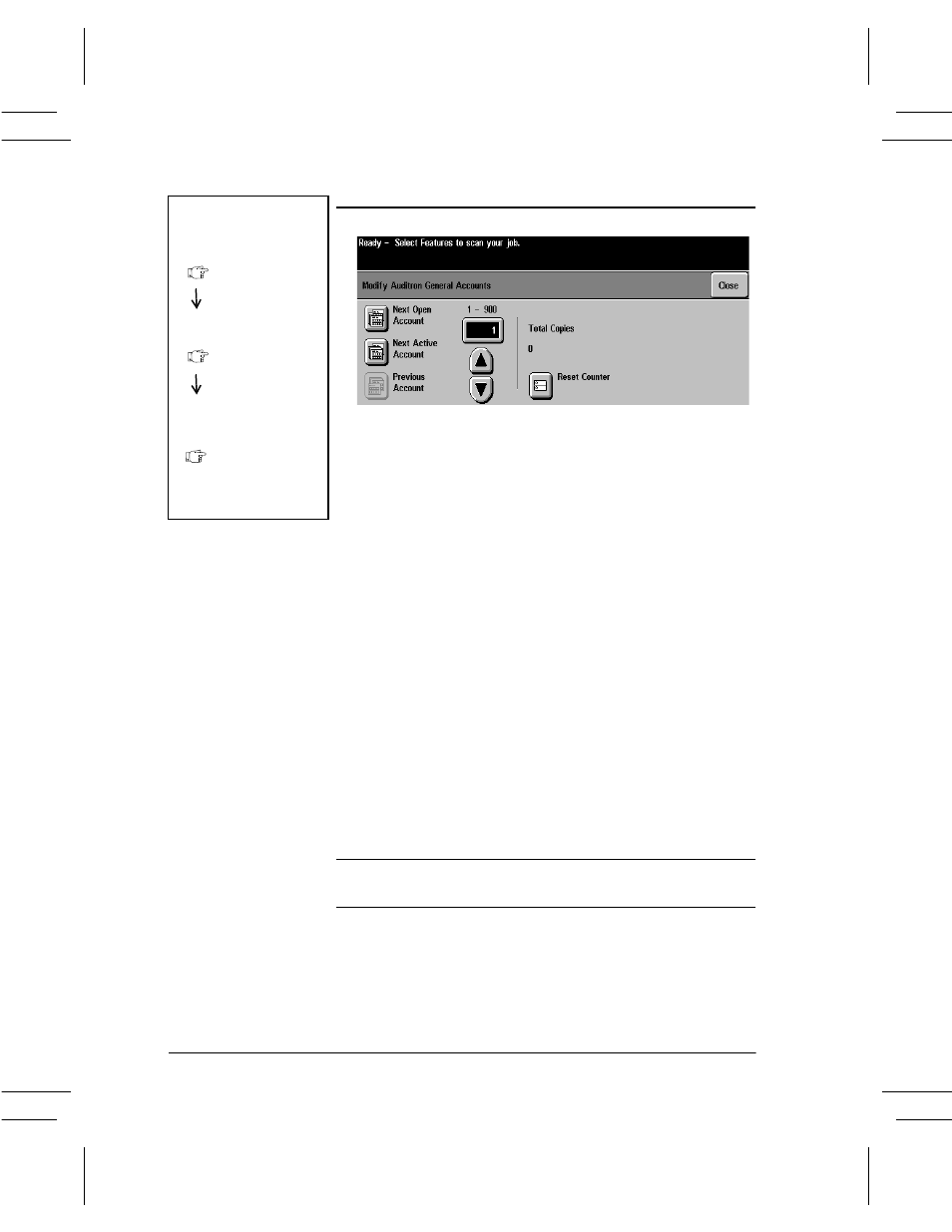 Auditron general accounts, Auditron general accounts -18 | Xerox DC User Manual | Page 244 / 352