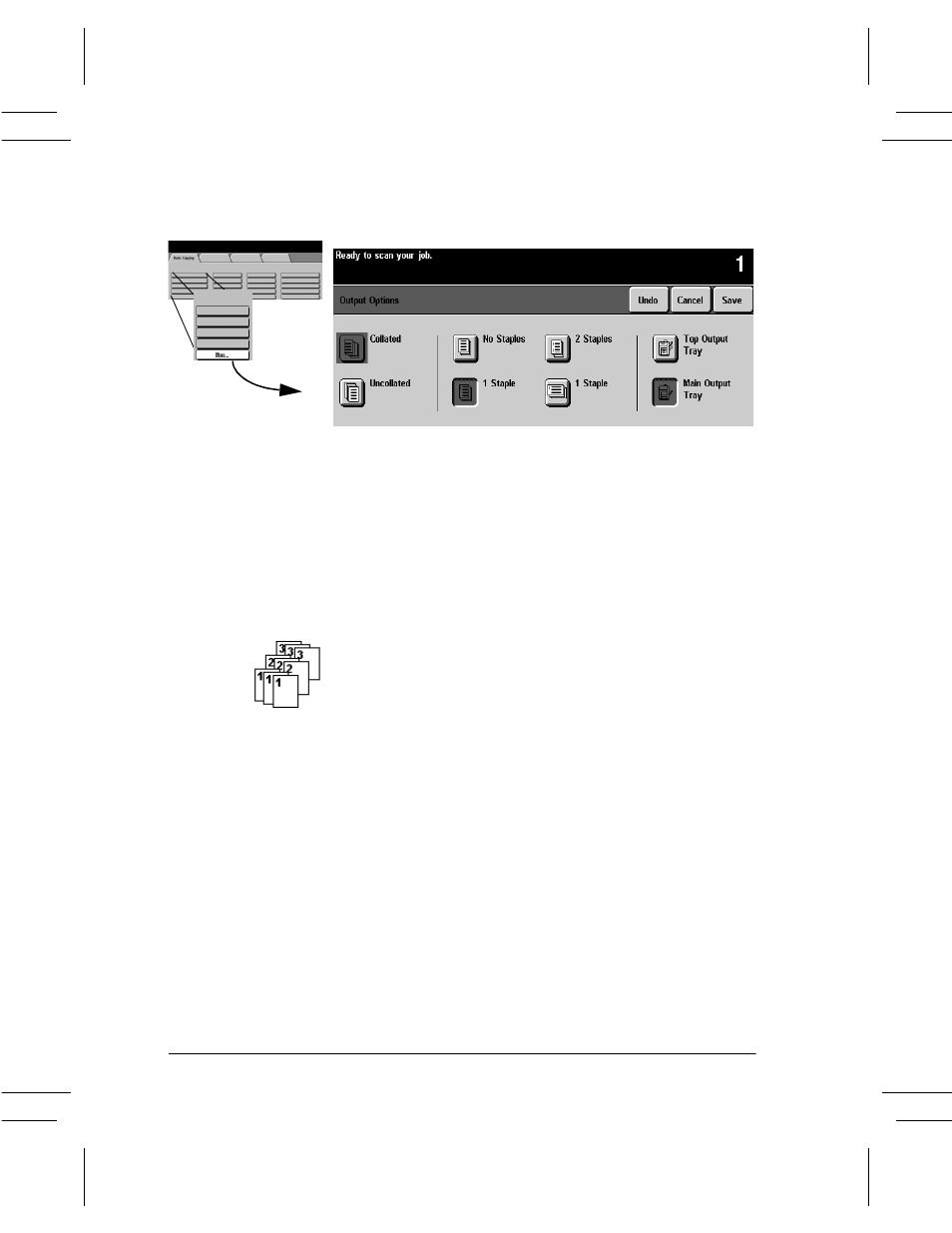 More -4 more output options -4 | Xerox DC User Manual | Page 56 / 352