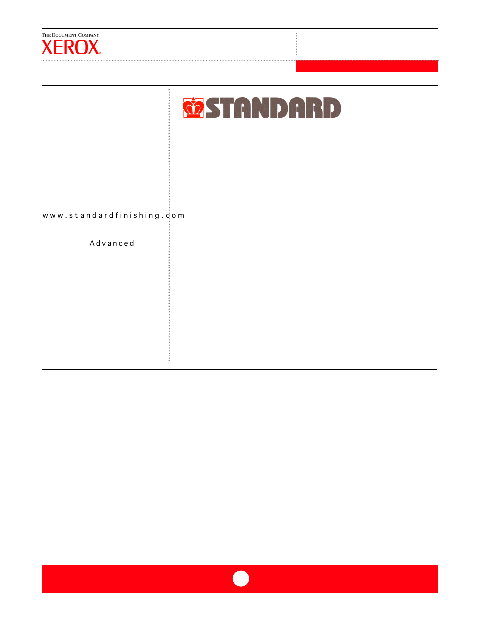 Standard finishing systems | Xerox FreeFlow DST2 User Manual | Page 10 / 23