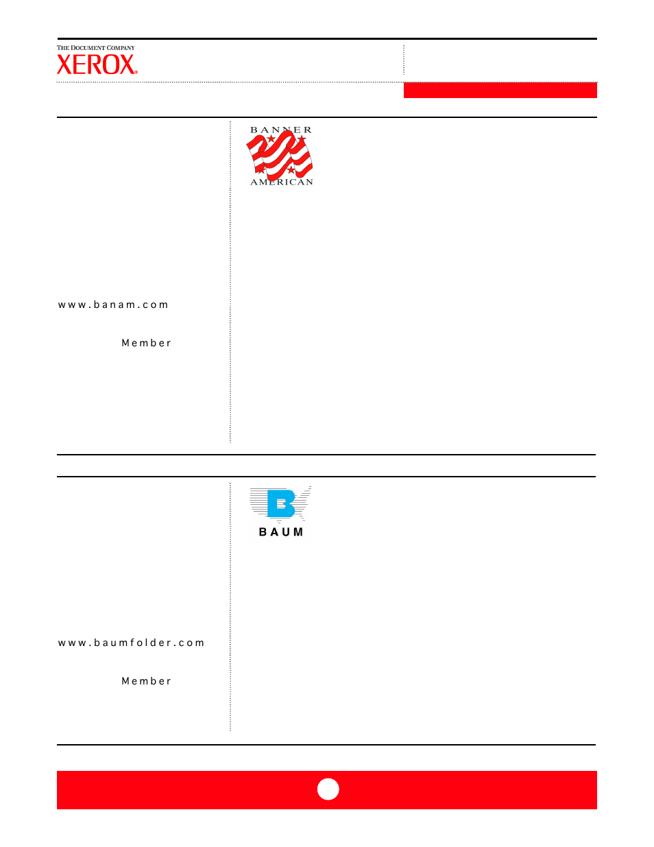 Baum usa, Banner american products, inc | Xerox FreeFlow DST2 User Manual | Page 11 / 23