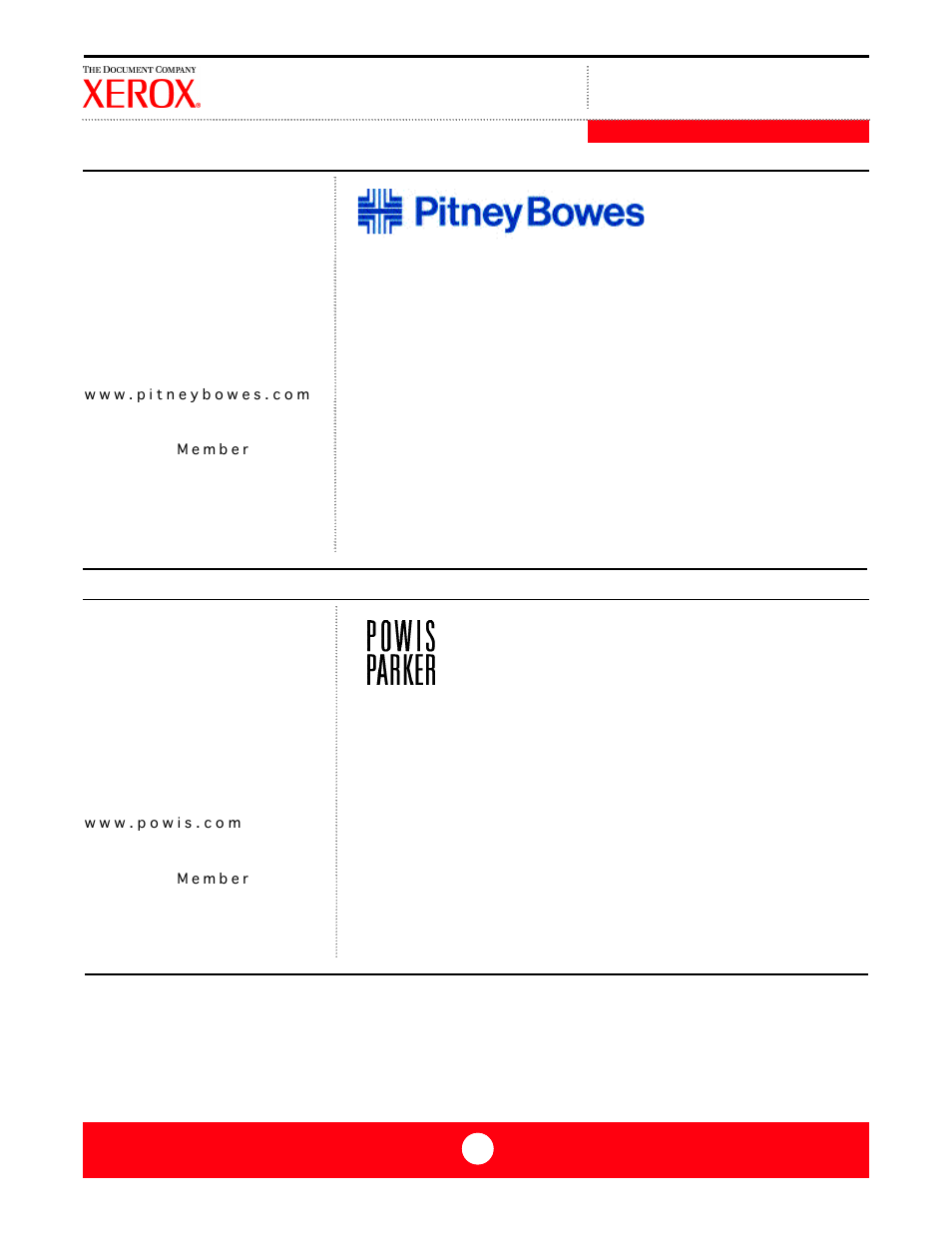 Powis parker, Pitney bowes | Xerox FreeFlow DST2 User Manual | Page 20 / 23