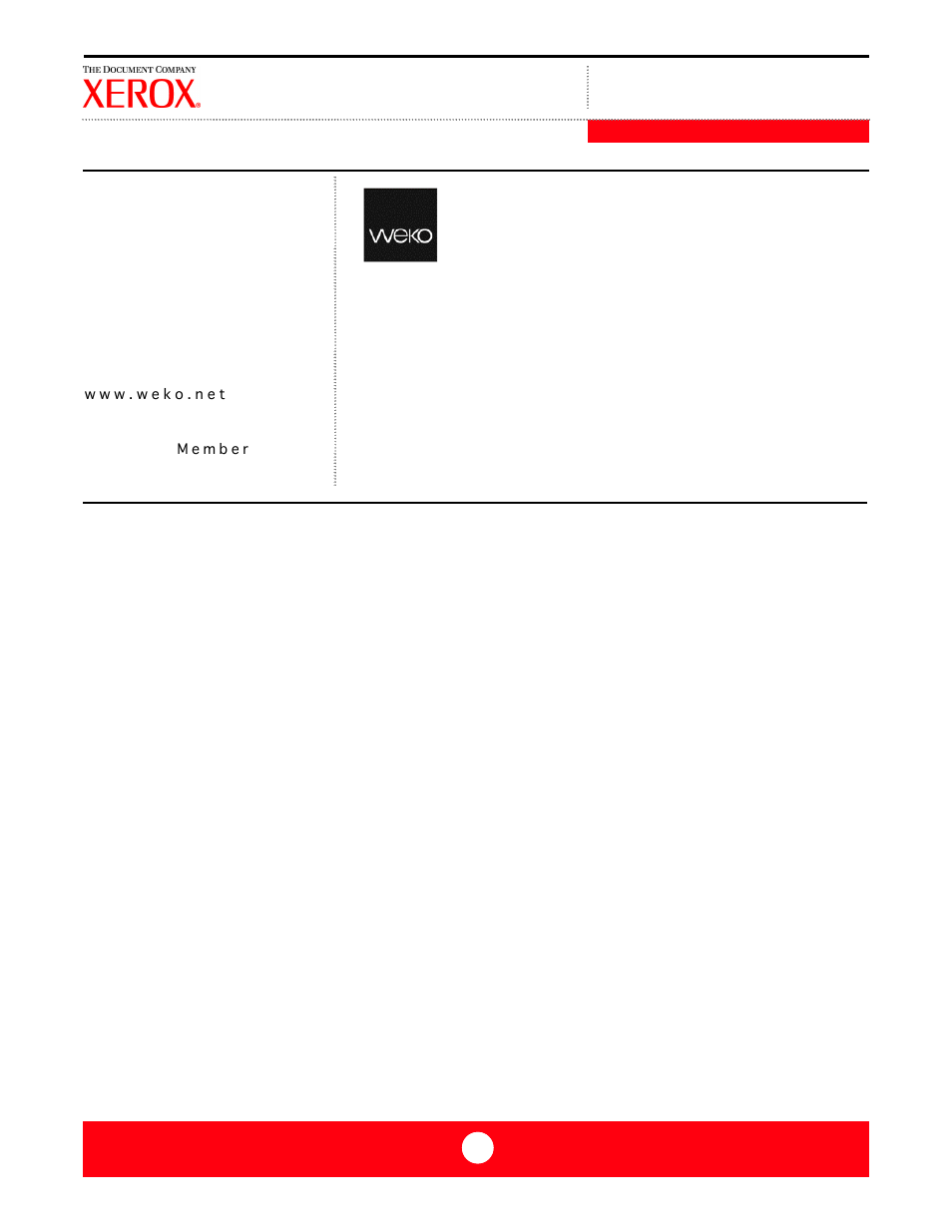 Weko north america | Xerox FreeFlow DST2 User Manual | Page 22 / 23