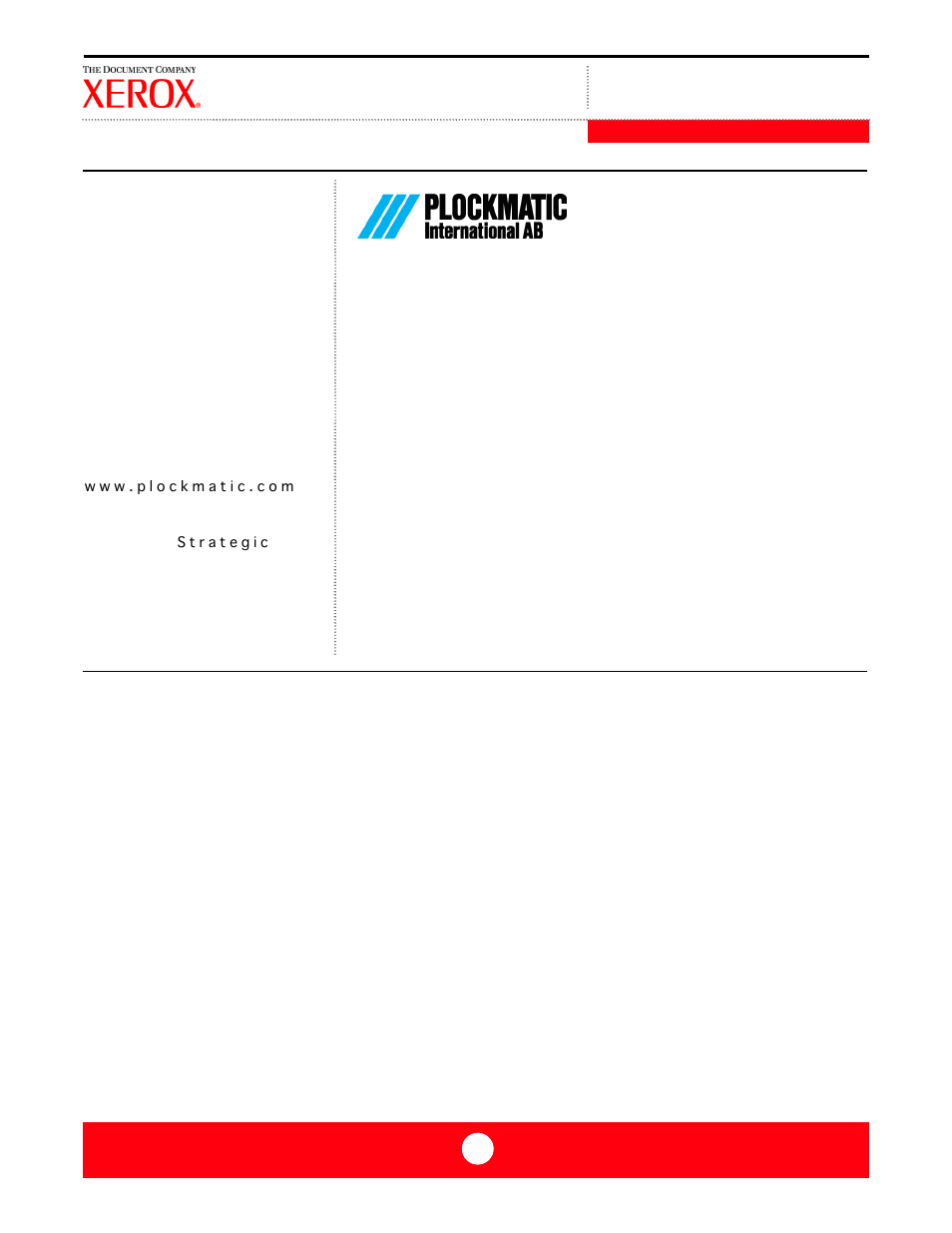 Plockmatic international ab | Xerox FreeFlow DST2 User Manual | Page 5 / 23