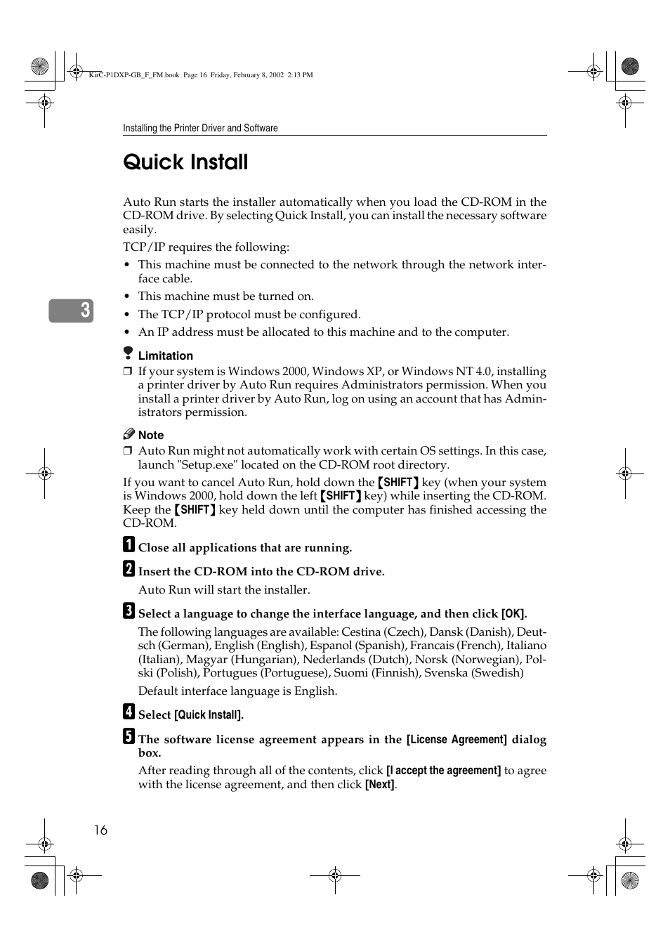 Quick install, 3quick install | Xerox 4151 User Manual | Page 24 / 39