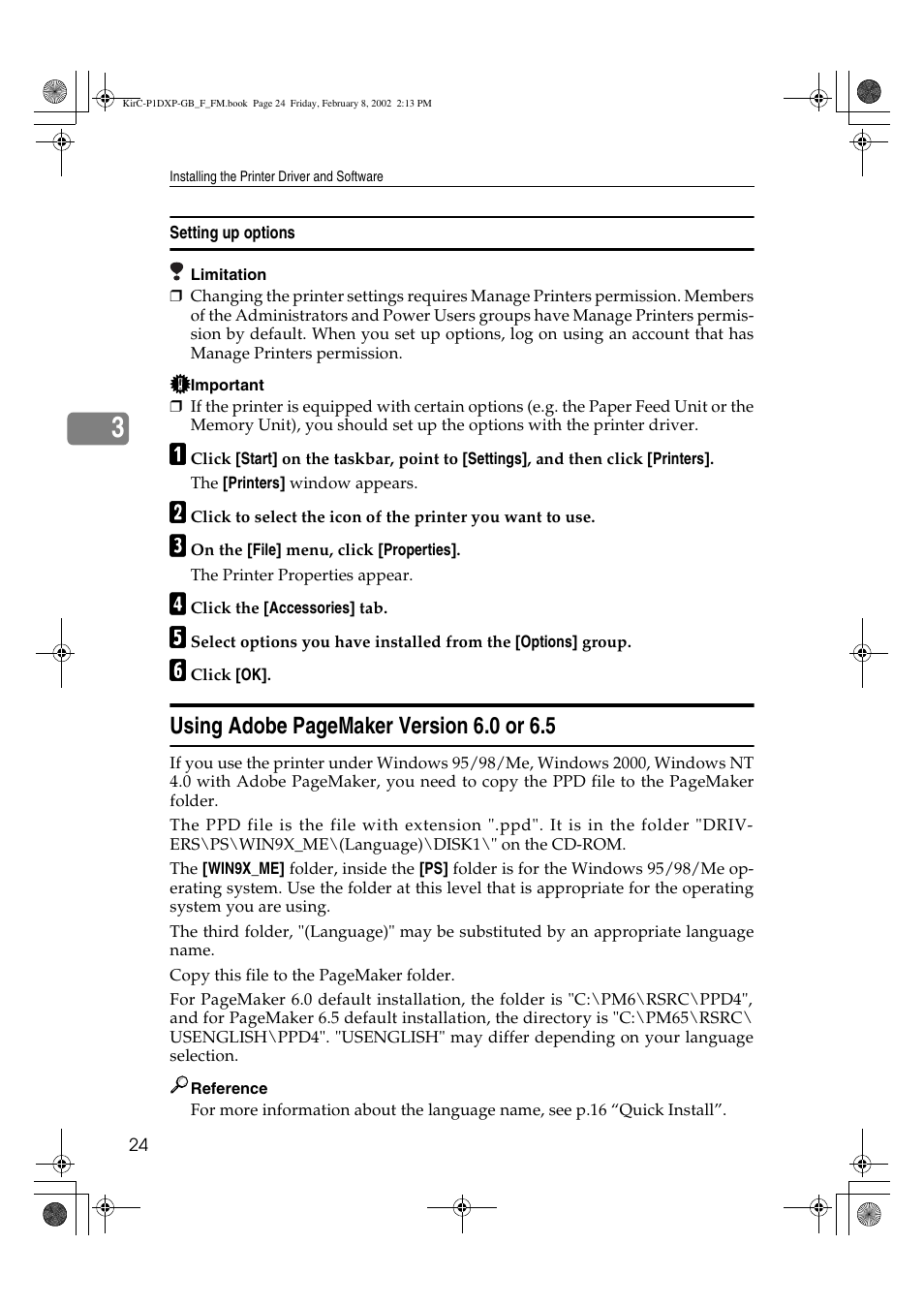 Using adobe pagemaker version 6.0 or 6.5 | Xerox 4151 User Manual | Page 32 / 39