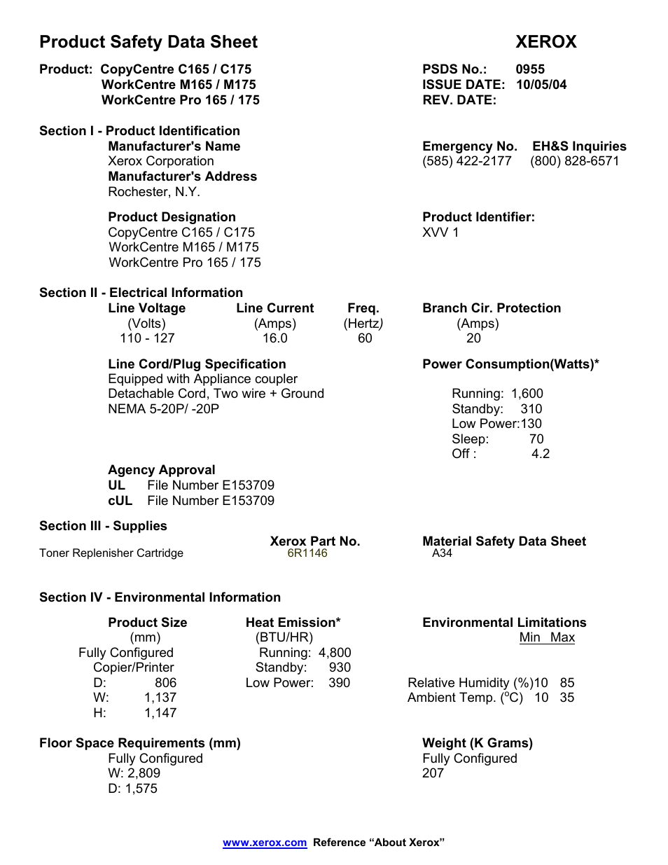 Xerox Copycentre C165 User Manual | 2 pages