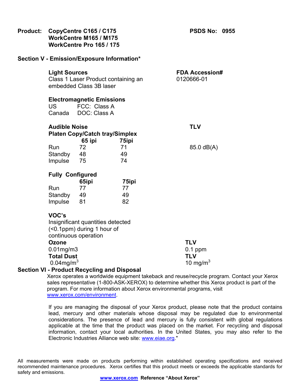 Voc’s | Xerox Copycentre C165 User Manual | Page 2 / 2