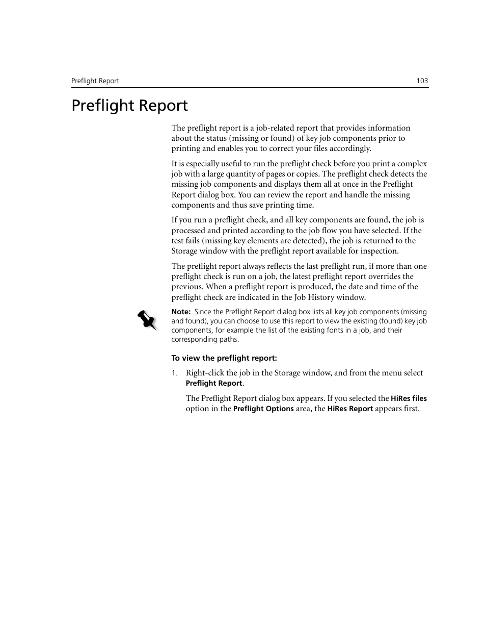 Preflight report | Xerox CX240 User Manual | Page 113 / 276