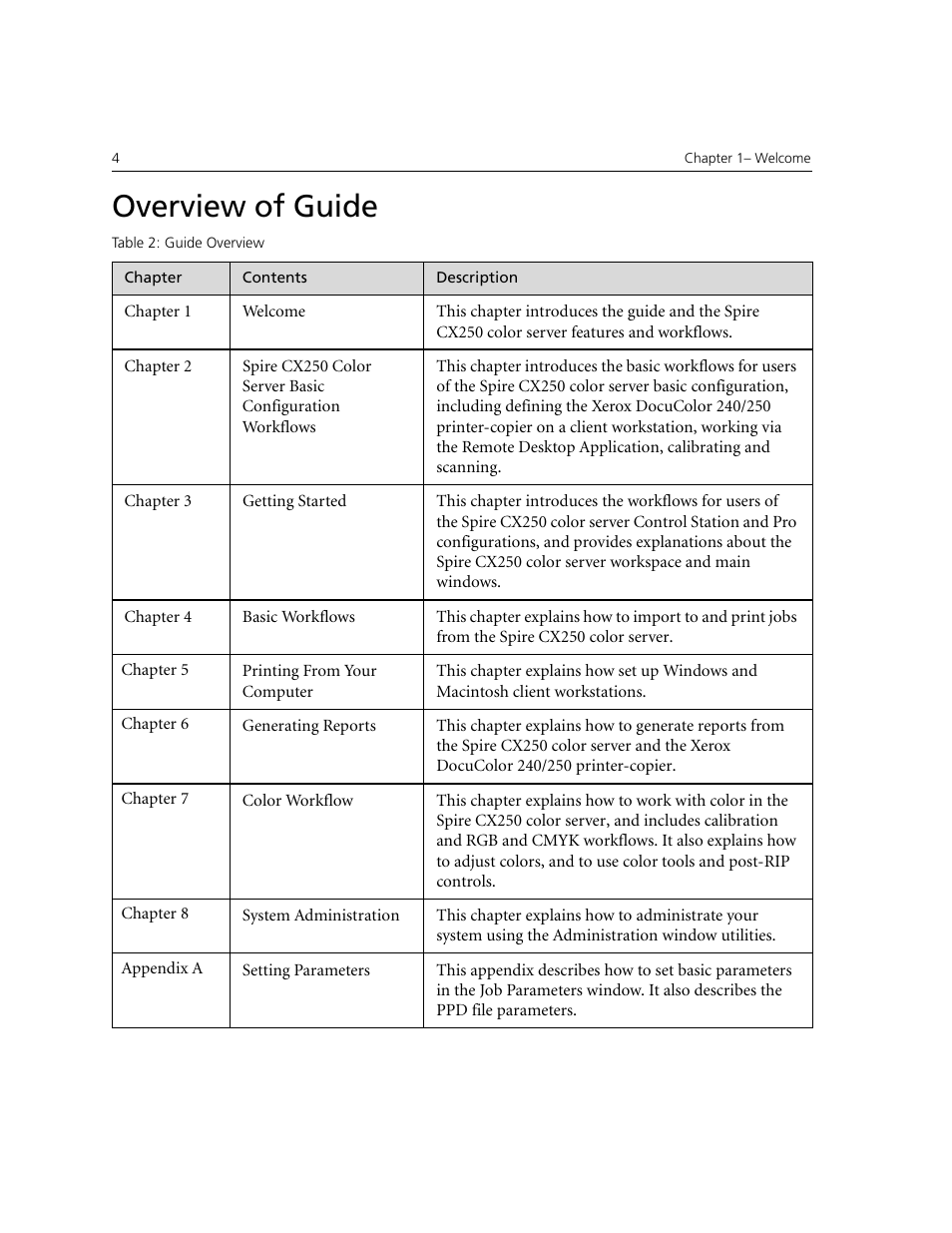 Overview of guide | Xerox CX240 User Manual | Page 14 / 276
