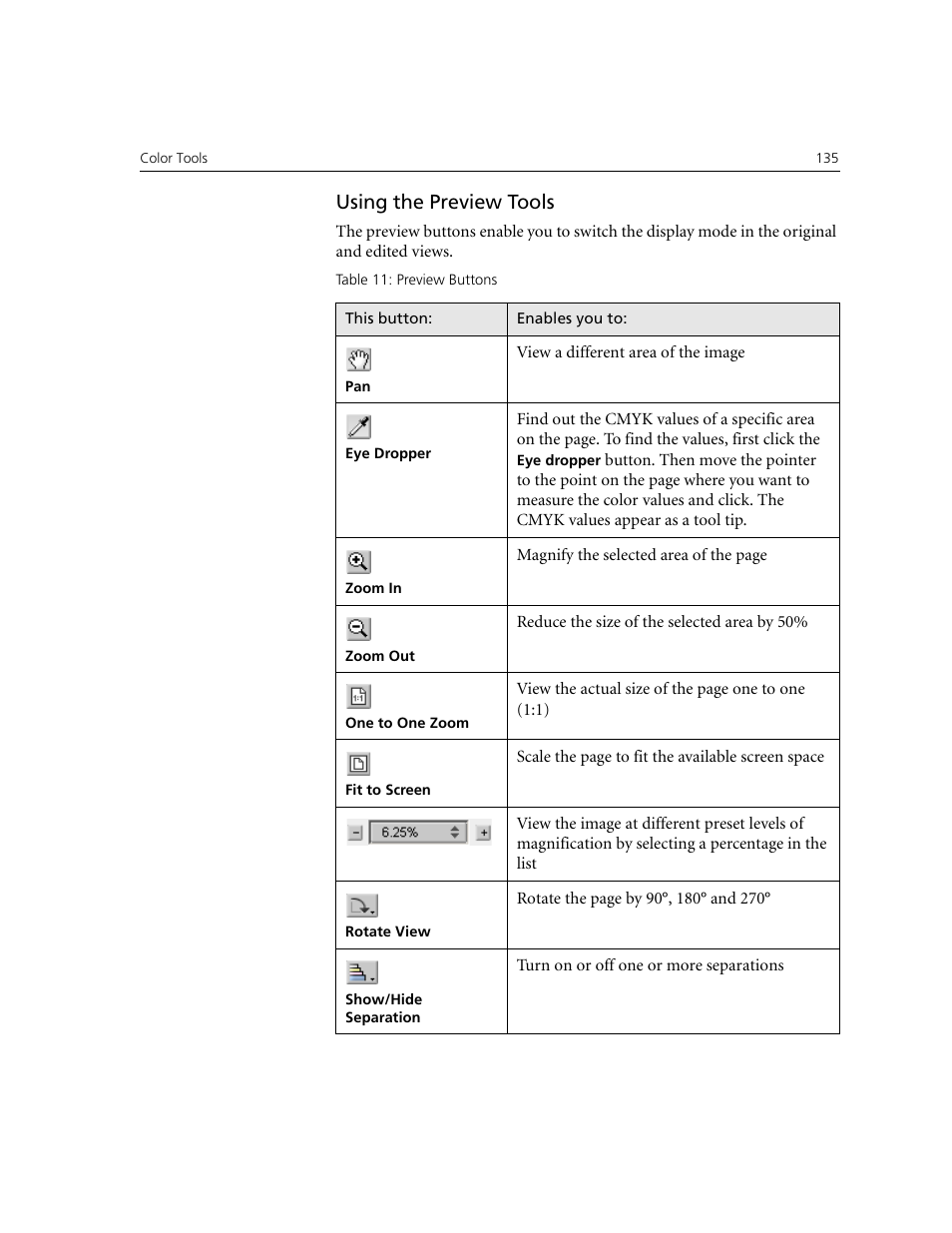 Using the preview tools | Xerox CX240 User Manual | Page 145 / 276