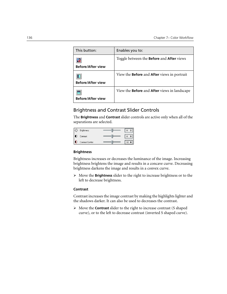 Brightness and contrast slider controls | Xerox CX240 User Manual | Page 146 / 276