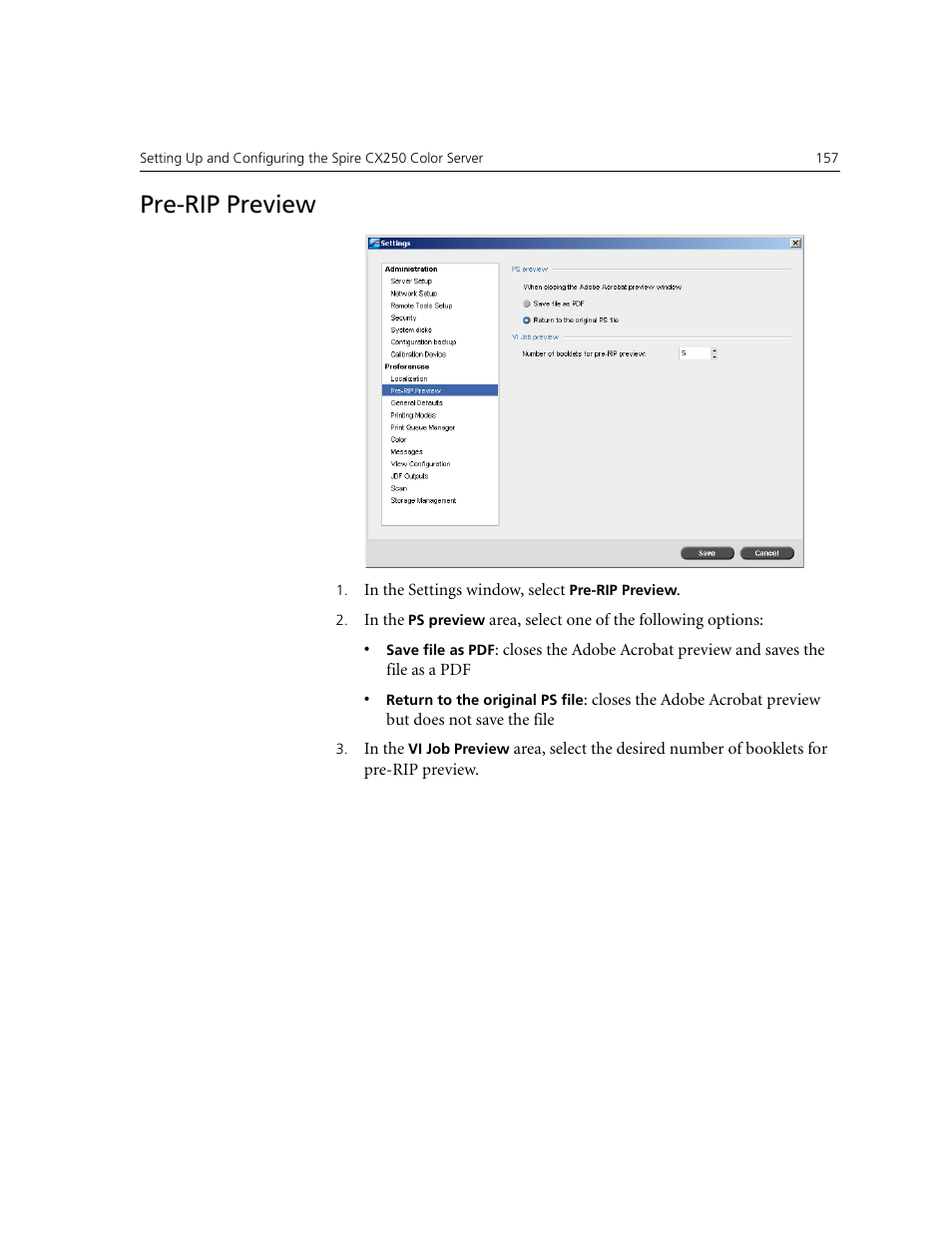 Pre-rip preview | Xerox CX240 User Manual | Page 167 / 276