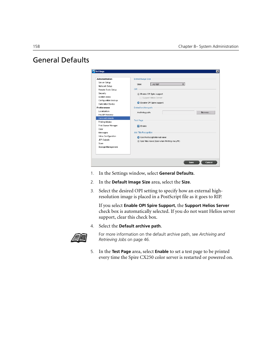 General defaults | Xerox CX240 User Manual | Page 168 / 276