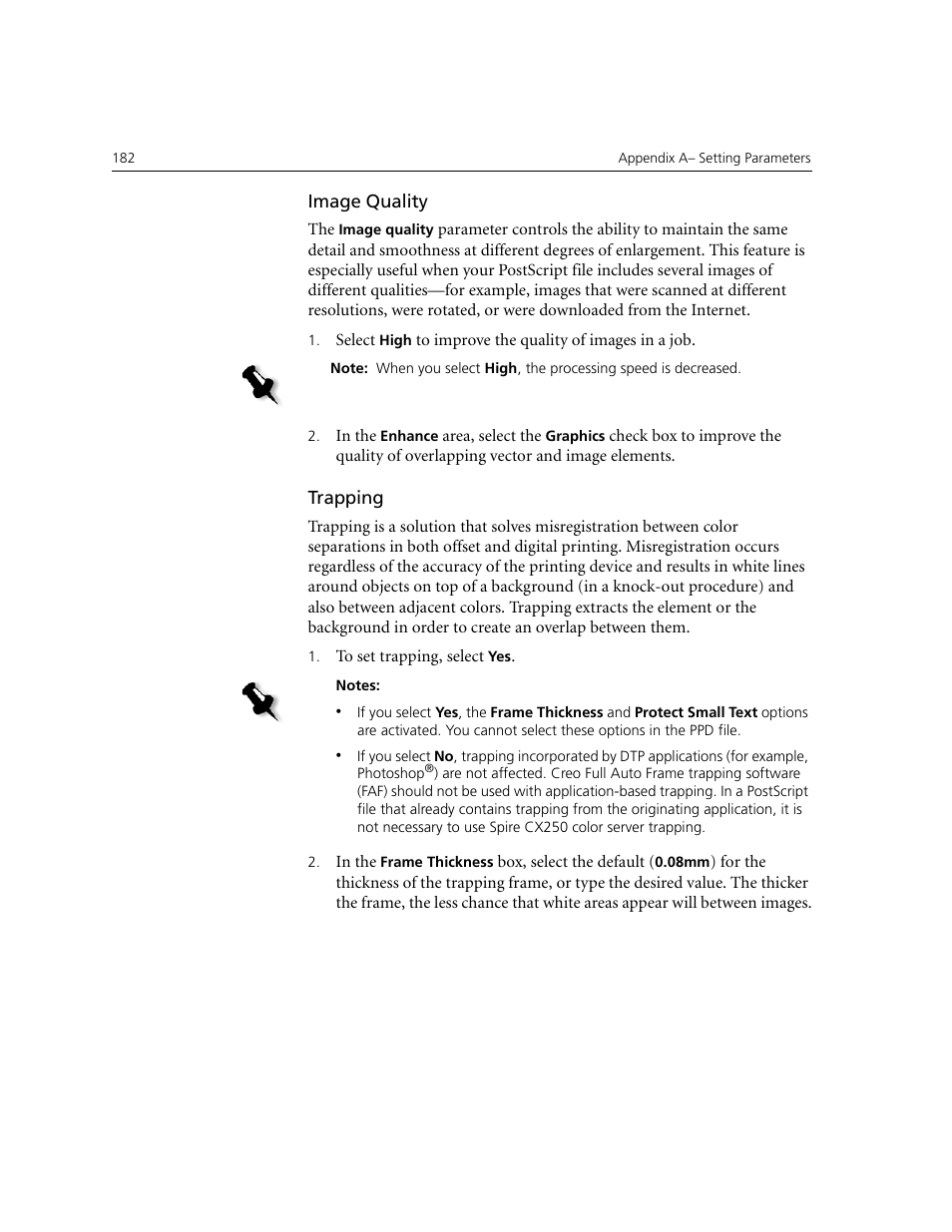 Image quality, Trapping | Xerox CX240 User Manual | Page 192 / 276