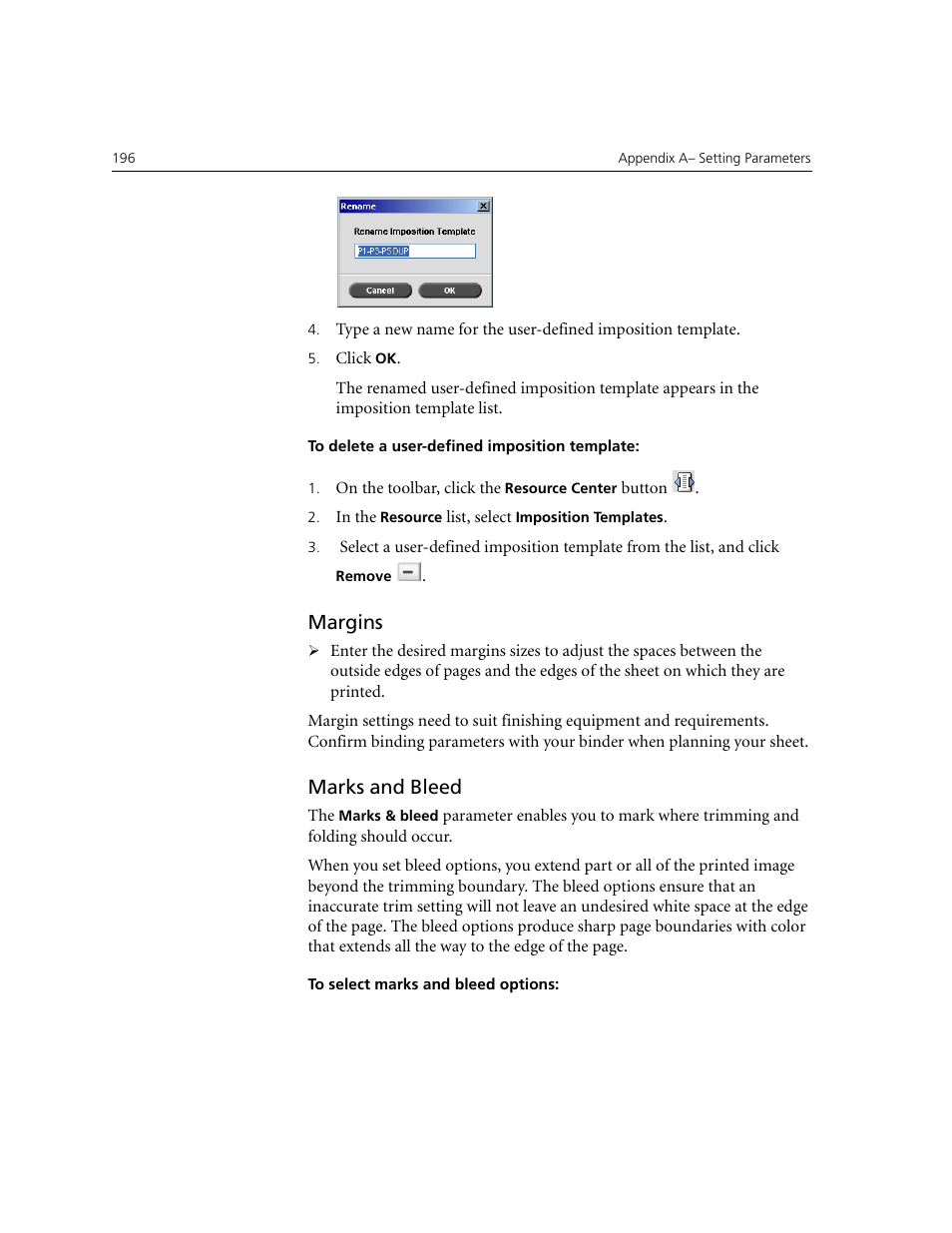 Margins, Marks and bleed | Xerox CX240 User Manual | Page 206 / 276