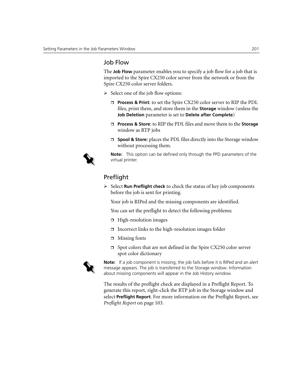 Job flow, Preflight | Xerox CX240 User Manual | Page 211 / 276
