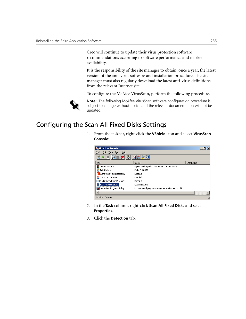 Configuring the scan all fixed disks settings | Xerox CX240 User Manual | Page 245 / 276