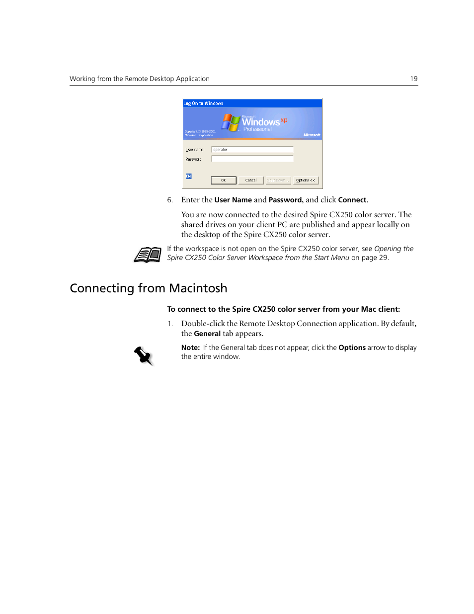 Connecting from macintosh | Xerox CX240 User Manual | Page 29 / 276